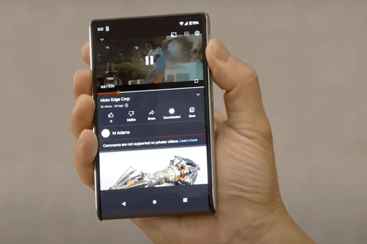 Nový koncept smartphone s rolovatelnou obrazovkou