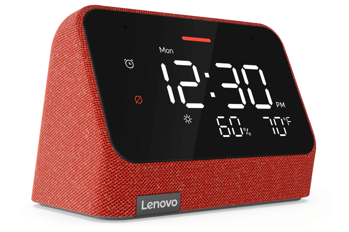 chytré hodiny Lenovo Smart Clock Essential s vestavěnou Alexou,